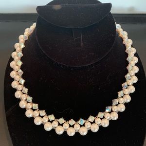 Handcrafted Jewelry - Wedding necklace of Swarovski pearls and crystals Handcrafted Jewelry - Wedding necklace of Swarovski pearls and crystals